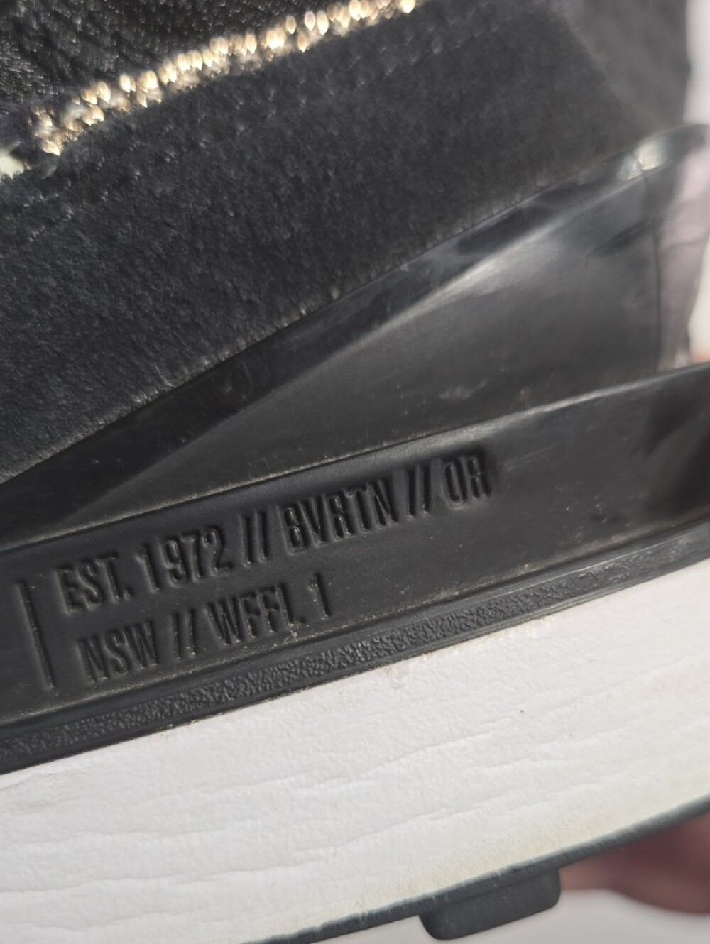 Nike Woman's Waffle One SE "Black Leopard" DJ9776-001 - Picture 10 of 11